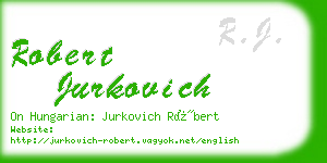 robert jurkovich business card